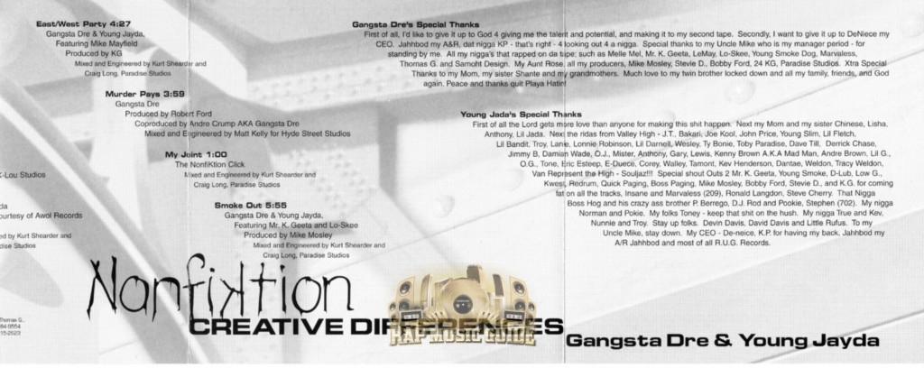 NonFiktion - Creative Differences: 1st Press. CD | Rap Music Guide